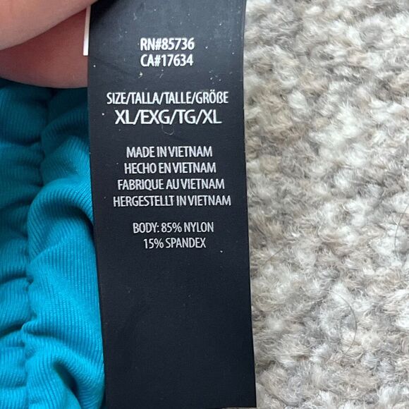 Coco Reef Swim Womens sz XL Impulse Rollover Solid Teal Cove Blue Bottoms - Picture 6 of 7